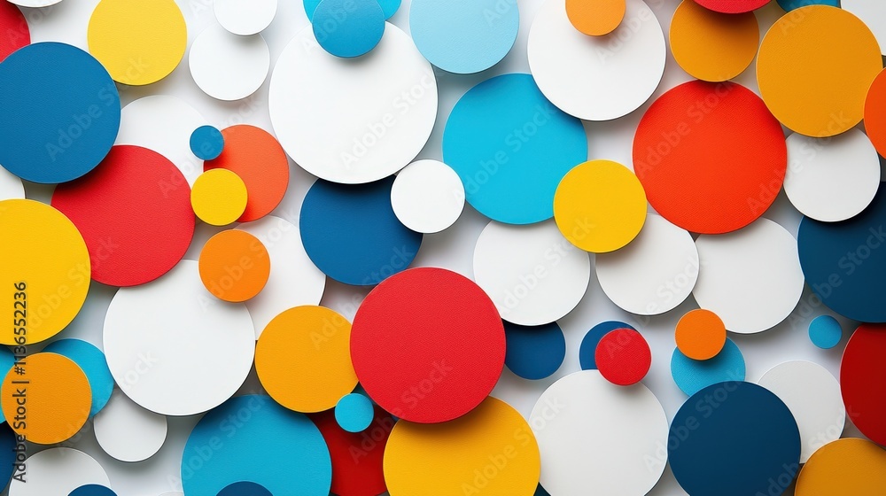 Playful polka dot wallpaper with bright, cheerful colors Playful polka dot wallpaper with bright, cheerful colors