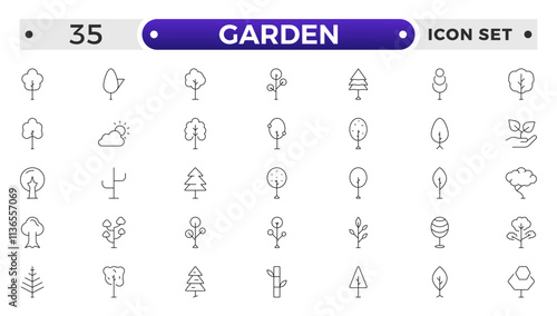 Set of garden icons. Growing seedlings plant shoots. Agriculture and gardener. Biotechnology plants. Sowing seeds.