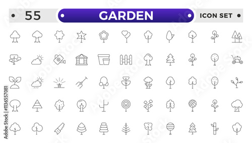 Set of garden icons. Growing seedlings plant shoots. Agriculture and gardener. Biotechnology plants. Sowing seeds.