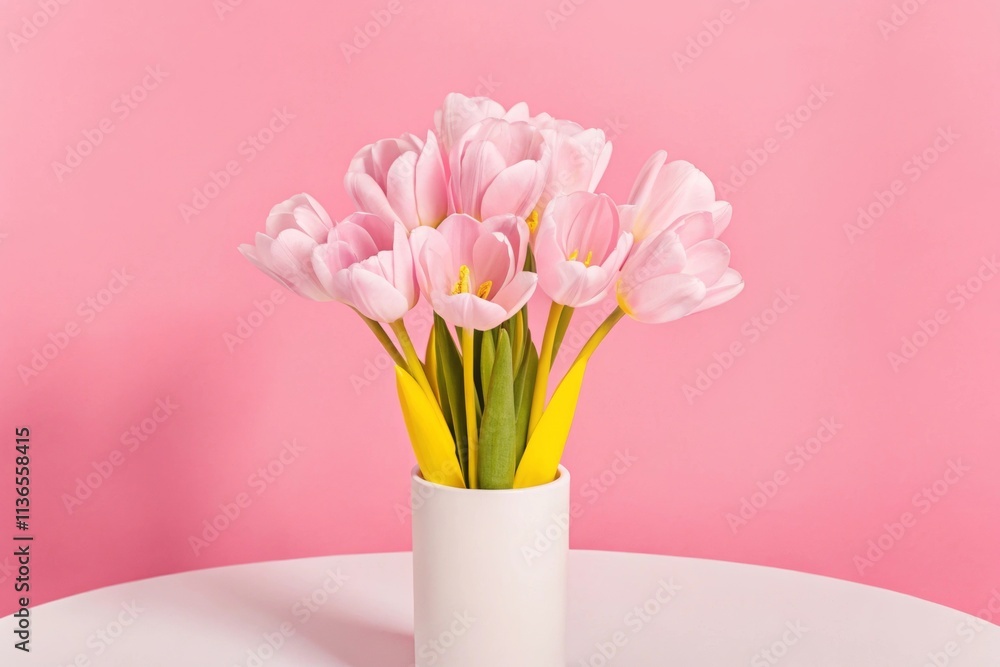 pink tulips in vase pink tulips in vase