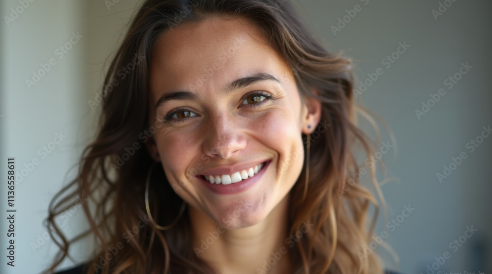 Naklejka premium A woman's sincere smile