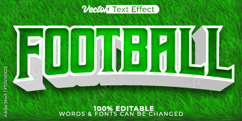 Football Vector Text Effect Editable Alphabet Game Sport Stadium Play