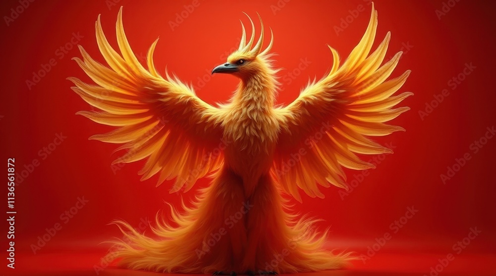 Obraz premium Phoenix-Human Hybrid Portrait