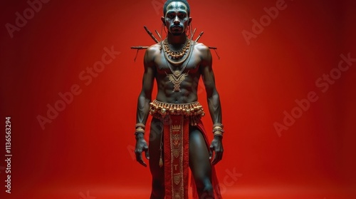 Wallpaper Mural Portrait of a Tribal Warrior Torontodigital.ca