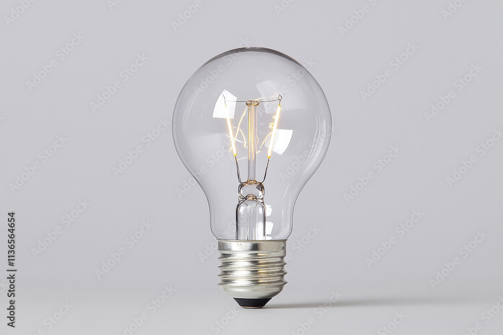 shiny light bulb with visible filament, showcasing its elegant design and functionality. Perfect for illuminating spaces and adding modern touch to decor