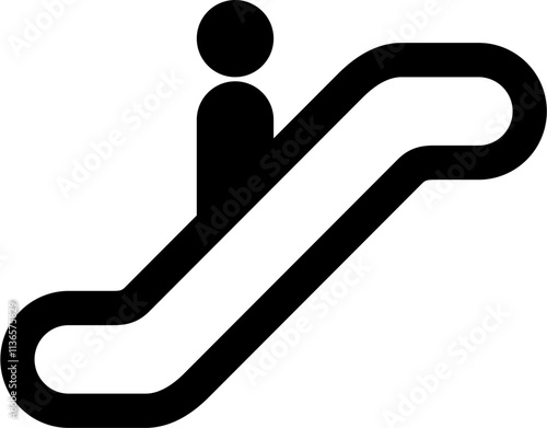 escalator sign isolated on white background. vector ilustration. 
