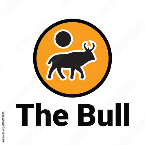 The Bull Logo design with withe background