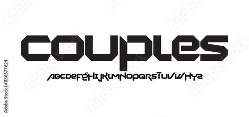 Modern bold display font with extended alternate letters


