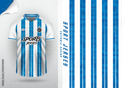 Jersey design, jersey, football, soccer, futsal, running, badminton, tennis, exercise, rugby, free pattern, blue, white