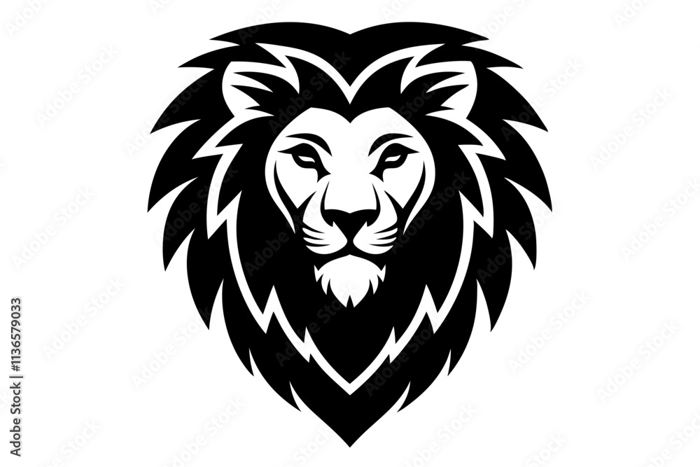 Lion King Crown Mascot Logo art vector on white background Lion King Crown Mascot Logo art vector on white background