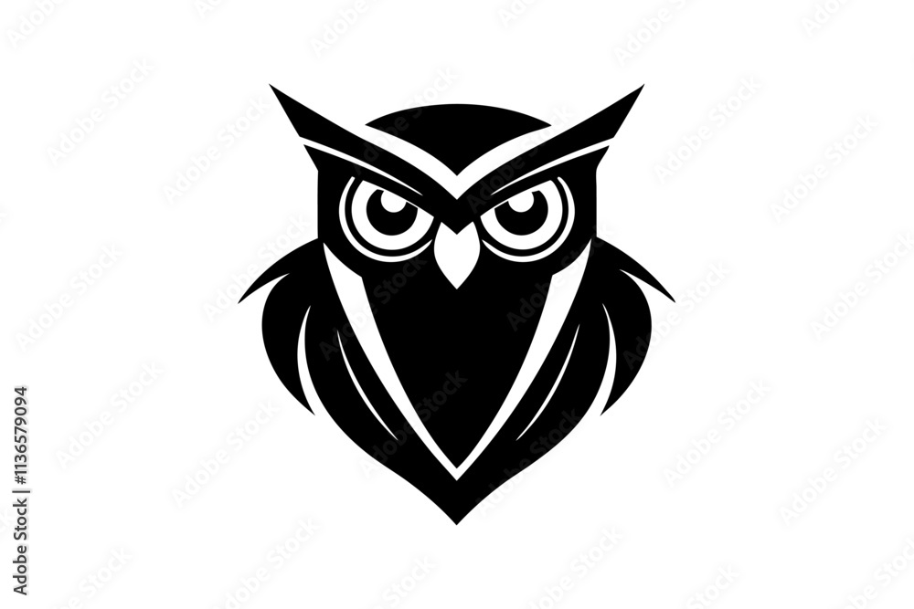 Obraz premium Owl Wisdom Knowledge Mascot Logo art vector on white background 