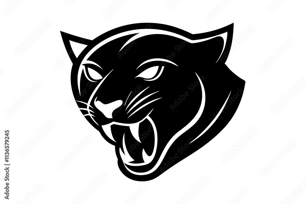 Panther Eye Gaming Mascot Logo art vector on white background Panther Eye Gaming Mascot Logo art vector on white background