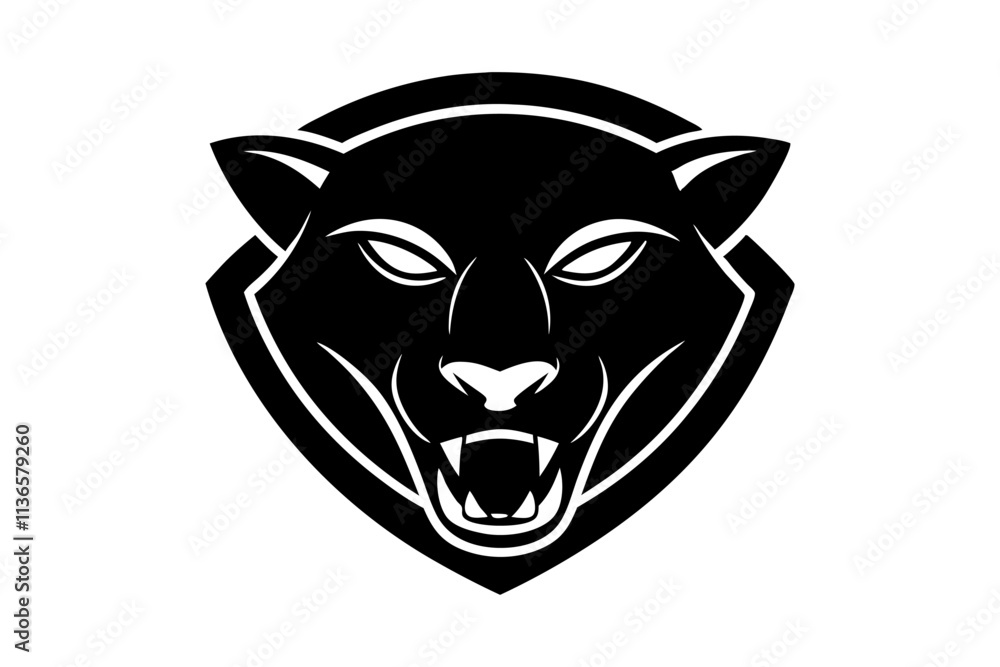 Panther Eye Gaming Mascot Logo art vector on white background Panther Eye Gaming Mascot Logo art vector on white background