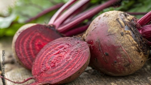 red beets with leaves