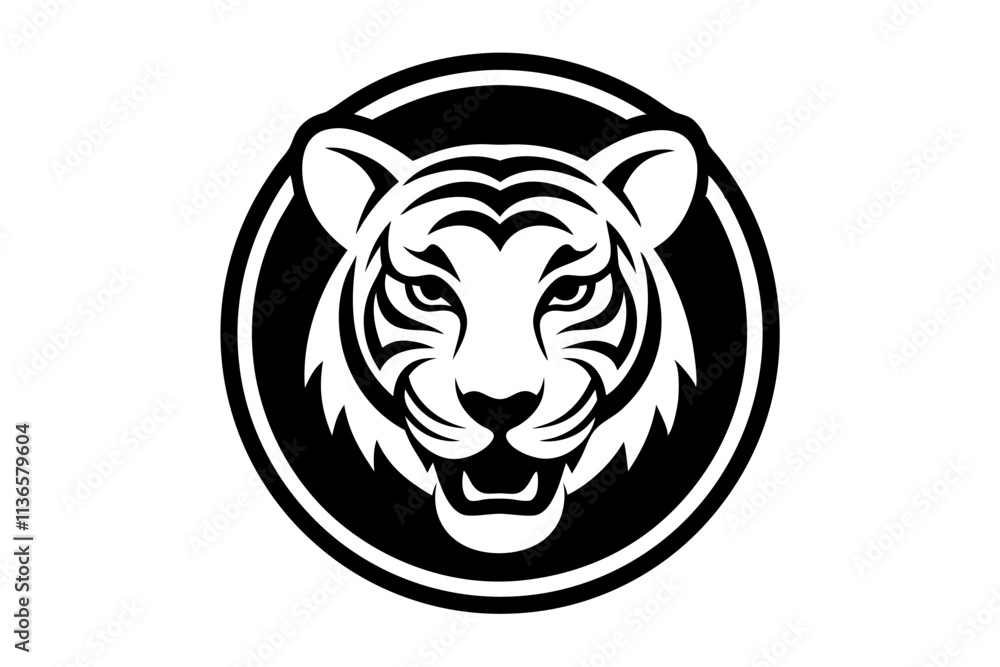 Tiger Head Circle Mascot Logo art vector Tiger Head Circle Mascot Logo art vector