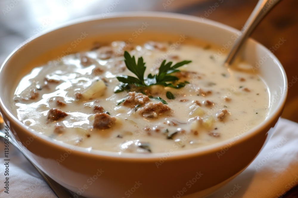 Creamy Sausage Potato Soup in a Bowl Creamy Sausage Potato Soup in a Bowl