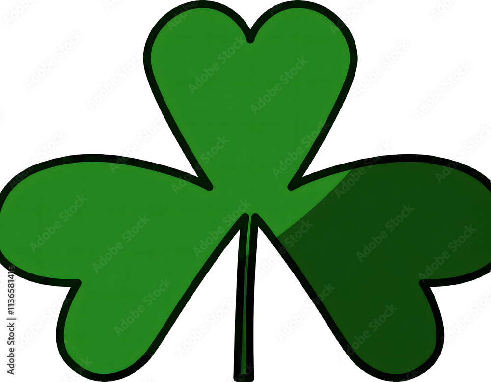 Four Leaf Clover Symbol for St Patrick's Day Celebration, transparent background Four Leaf Clover Symbol for St Patrick's Day Celebration, transparent background
