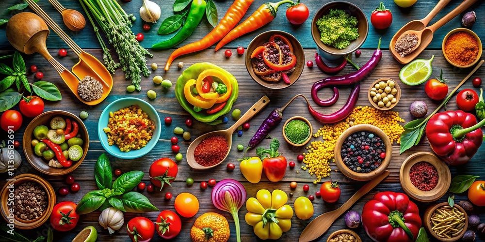 Musical Food Photography: Rhythmic & Harmonious Food Art, Vibrant Note Pattern Design Musical Food Photography: Rhythmic & Harmonious Food Art, Vibrant Note Pattern Design