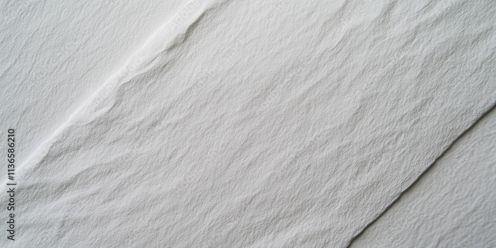 Obraz premium A soft white fabric drapes smoothly, displaying delicate folds and textures under gentle lighting, creating a calming and serene atmosphere. Generative AI