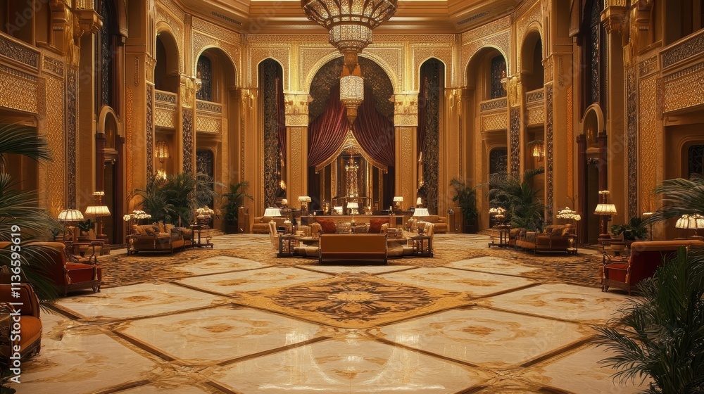 Obraz premium grand palace lobby interior design