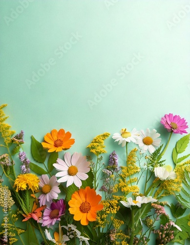 Border of Flowers, background image