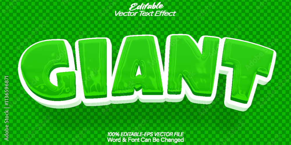 Green Giant Vector Text Effect Editable Alphabet Huge Big Green Giant Vector Text Effect Editable Alphabet Huge Big