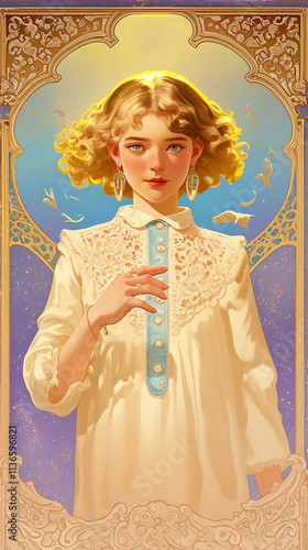 illustrations of tarot cards, the theme of isoterics and fortune telling Generative AI	
