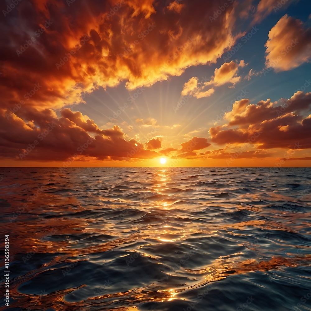 Obraz premium sunset over the sea