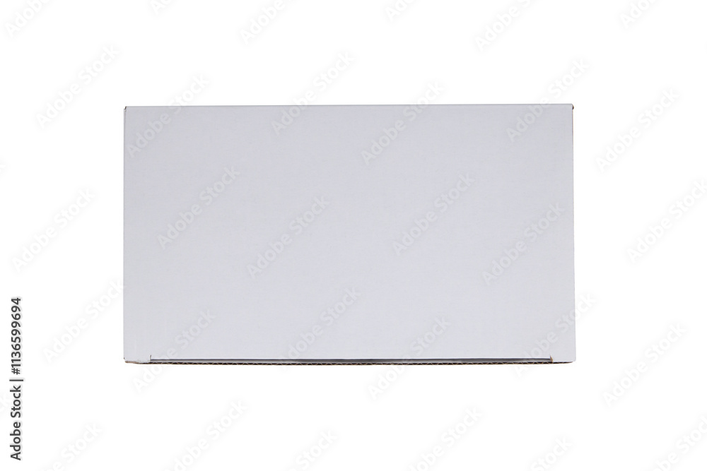 White cardboard box isolated on a White background White cardboard box isolated on a White background