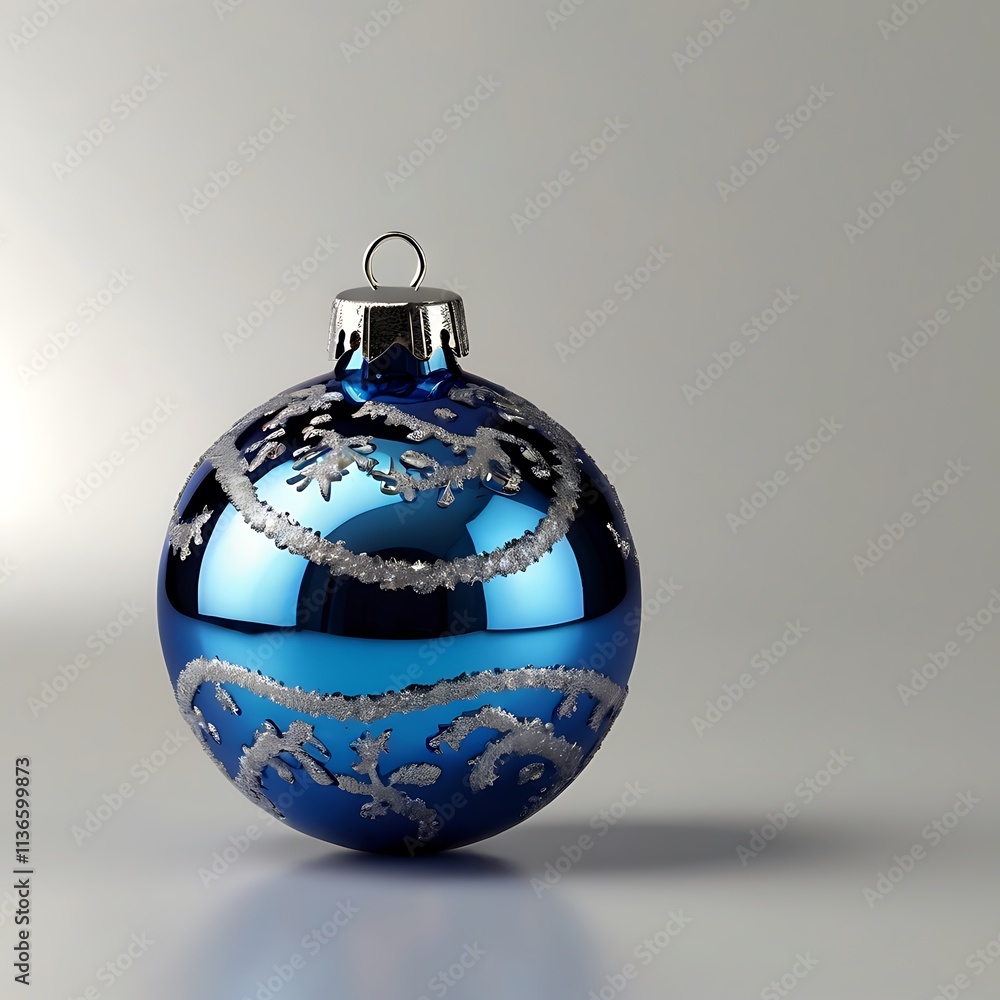 blue christmas ball on white background blue christmas ball on white background