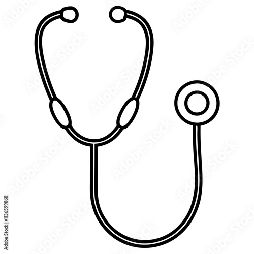 stethoscope on white background