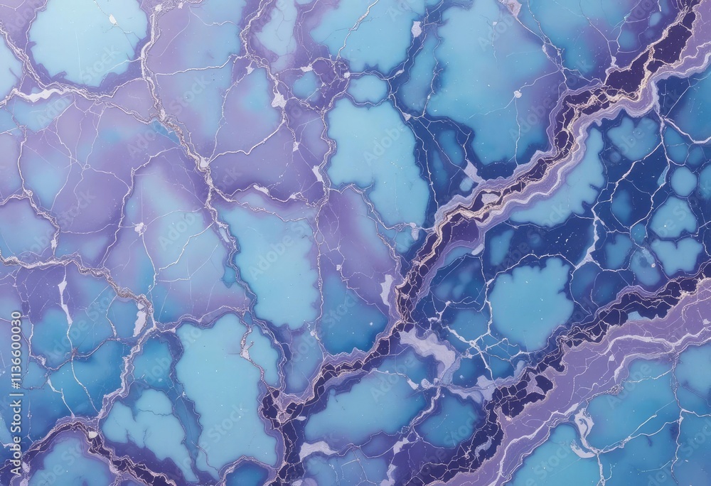 Beautiful abstract marble texture with blue and purple hues and golden veins Beautiful abstract marble texture with blue and purple hues and golden veins