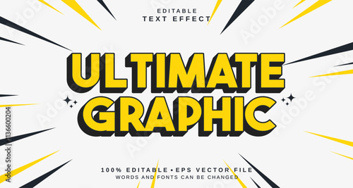 Editable text style effect - Ultimate Graphic text style theme.