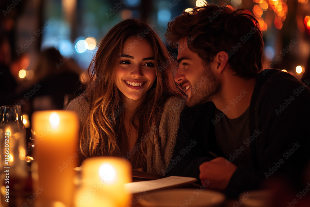 portrait of young pretty woman at night, date in restaurant, first meeting, new love, anniversary portrait of young pretty woman at night, date in restaurant, first meeting, new love, anniversary