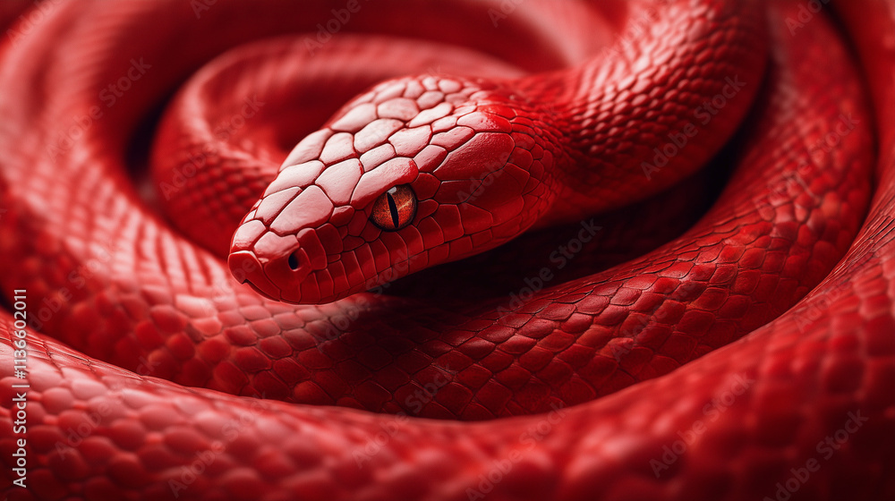 Fototapeta premium close up of a red snake