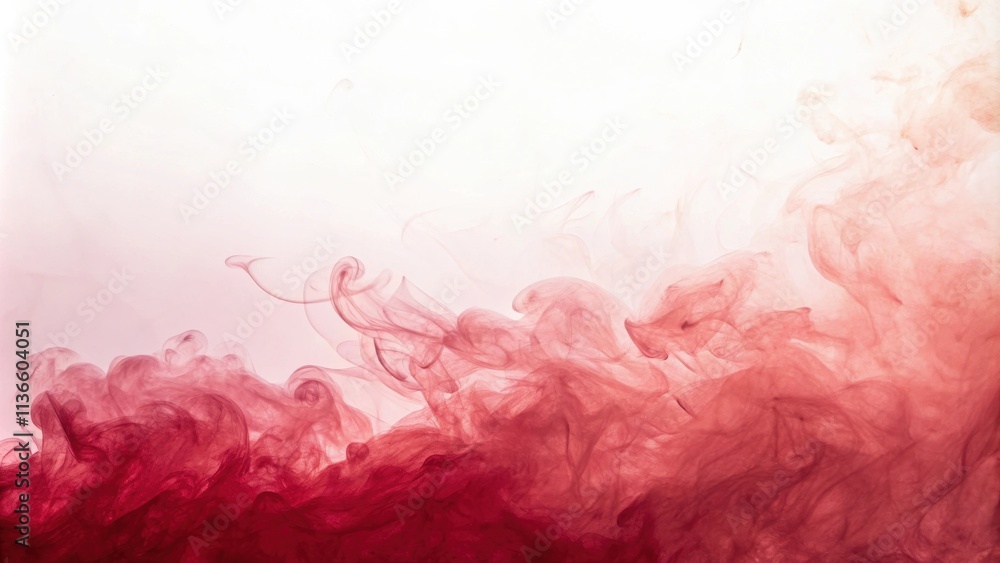 Fototapeta premium Abstract Swirling Red Ink Creates a Dreamy, Ethereal Background