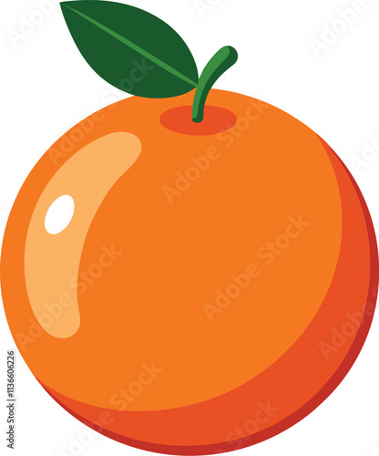 orange fruit vector illustration