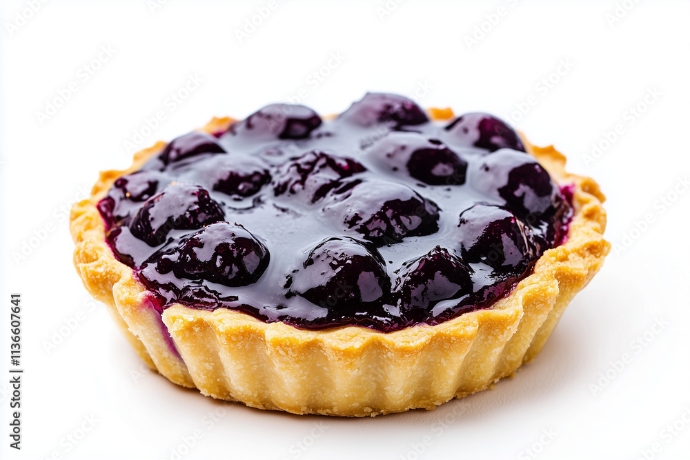 Blueberry cheese tart isolated on white background, Fresh baked blueberry jam pie tart on white. Blueberry cheese tart isolated on white background, Fresh baked blueberry jam pie tart on white.