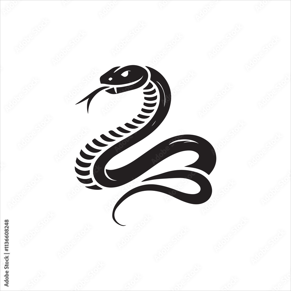 Fototapeta premium black and white snake