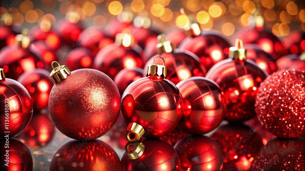 Red Christmas Ball Background, Close Up Festive Ornament, Holiday Decoration, Christmas Ornaments, Xmas Balls, Red Christmas Decoration Red Christmas Ball Background, Close Up Festive Ornament, Holiday Decoration, Christmas Ornaments, Xmas Balls, Red Christmas Decoration