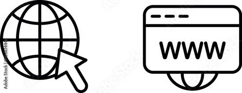 "Modern Web Icon Design for Digital Platforms"