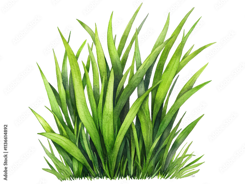 Lush Green Grass: A Vibrant Representation of Nature's Beauty in Botanical Art Lush Green Grass: A Vibrant Representation of Nature's Beauty in Botanical Art