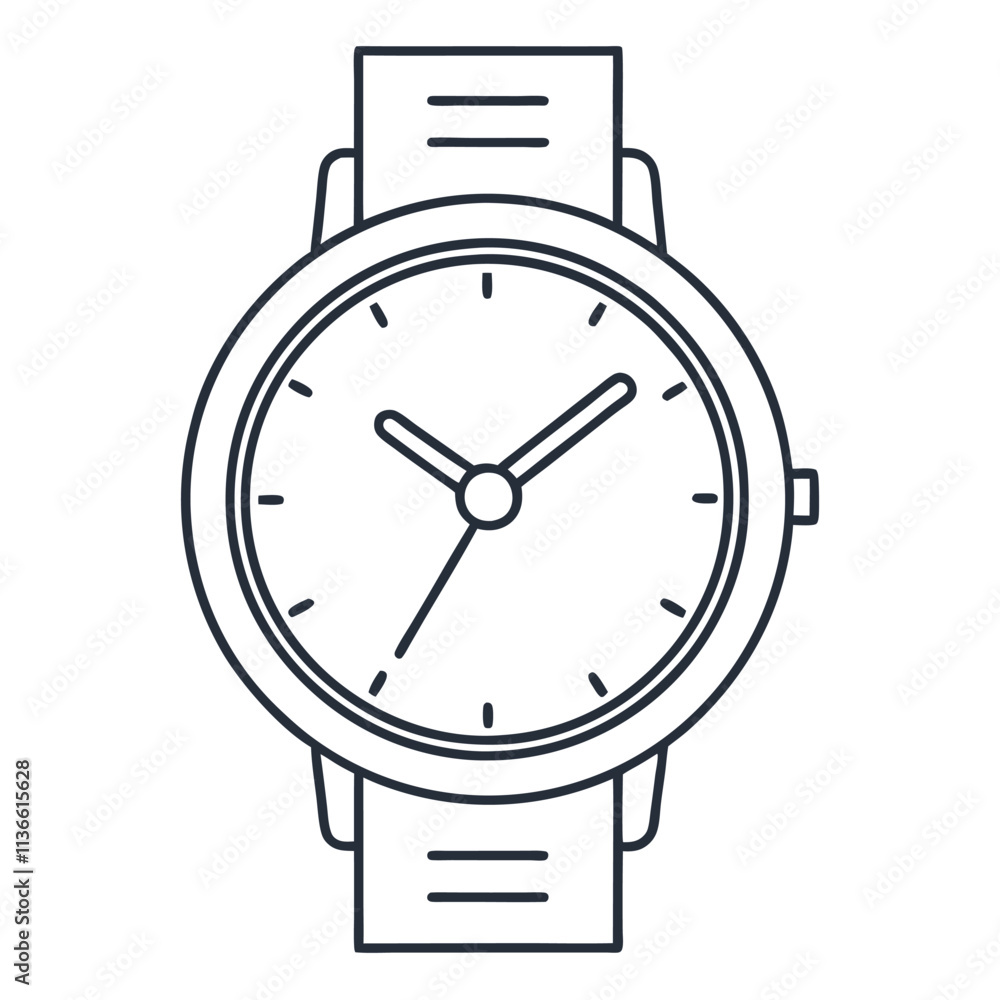 Wrist watch vector art illustration.
Wrist watch vector art illustration.