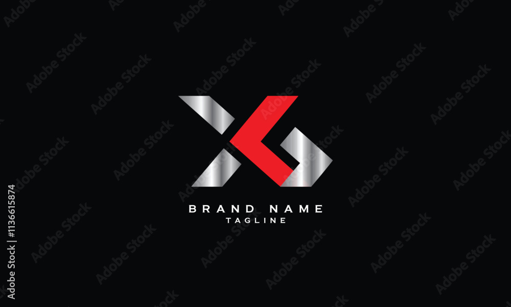 Fototapeta premium XG, GX, Abstract initial monogram letter alphabet logo design