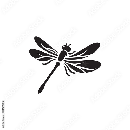 dragonfly on white background