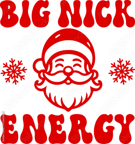 Photos Santa christmas big nick energy clip art design on plain white transparent isola