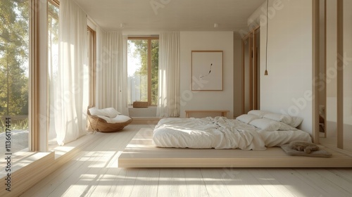 serene minimalist bedroom interior design