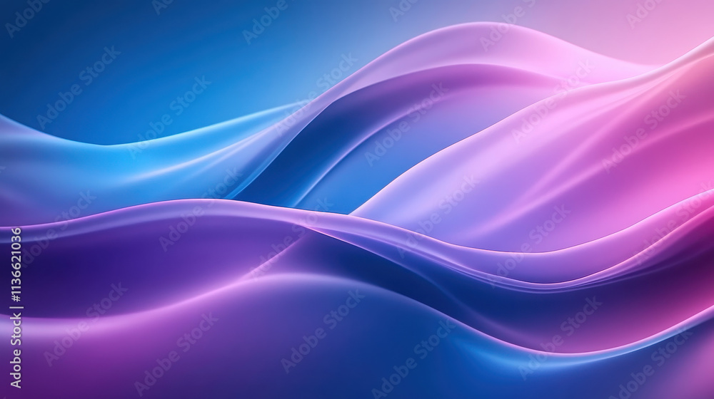 Fototapeta premium Abstract waves in vibrant colors create a calming and modern background.