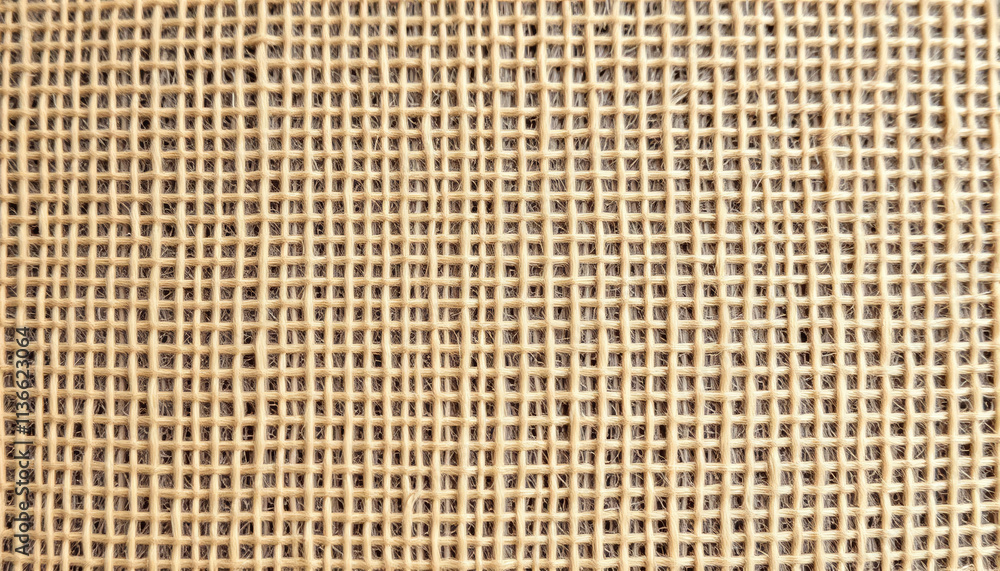 Close-up of natural woven fabric texture in beige tones with intricate patterns Close-up of natural woven fabric texture in beige tones with intricate patterns