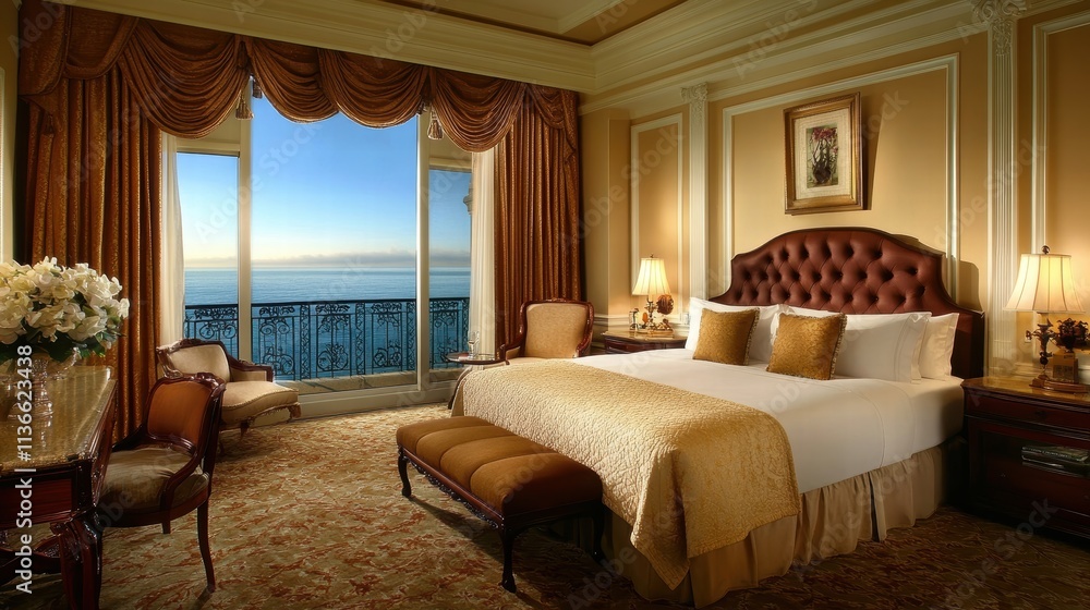 luxurious ocean view hotel suite bedroom luxurious ocean view hotel suite bedroom